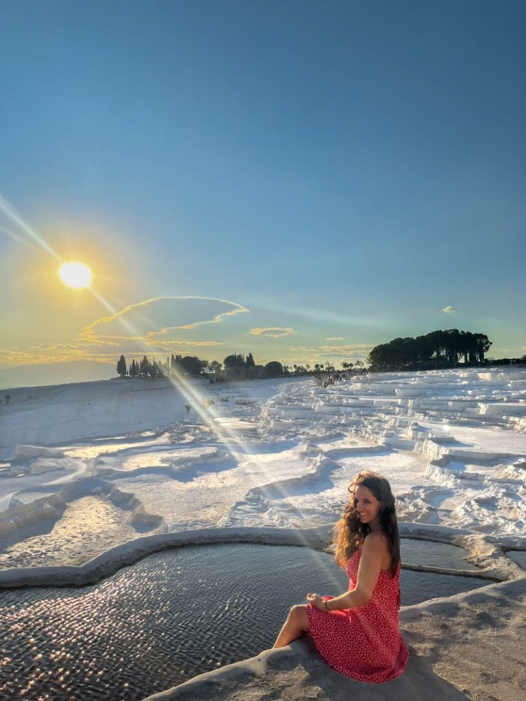 Pamukkale al atardecer