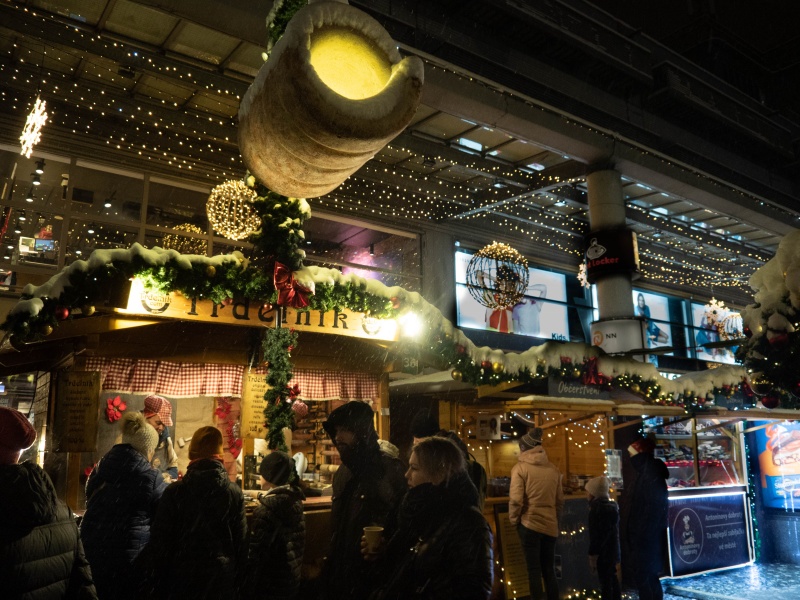 Trdelnik Mercadillo Navidad Praga